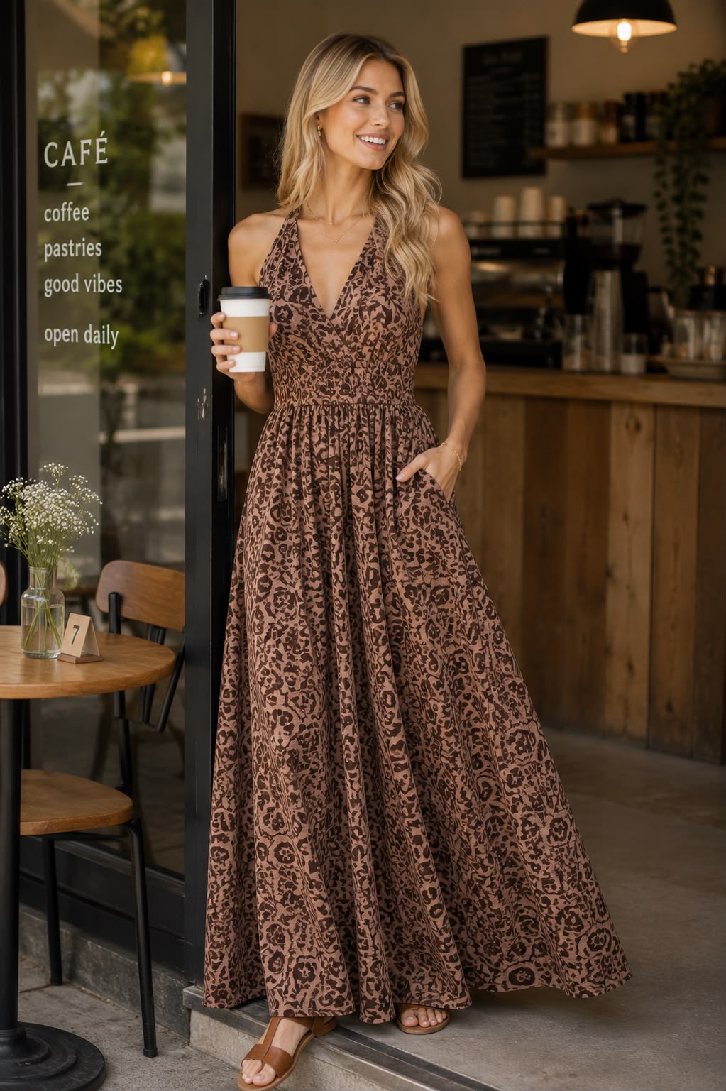 VESTIDO MAXI MOCHA