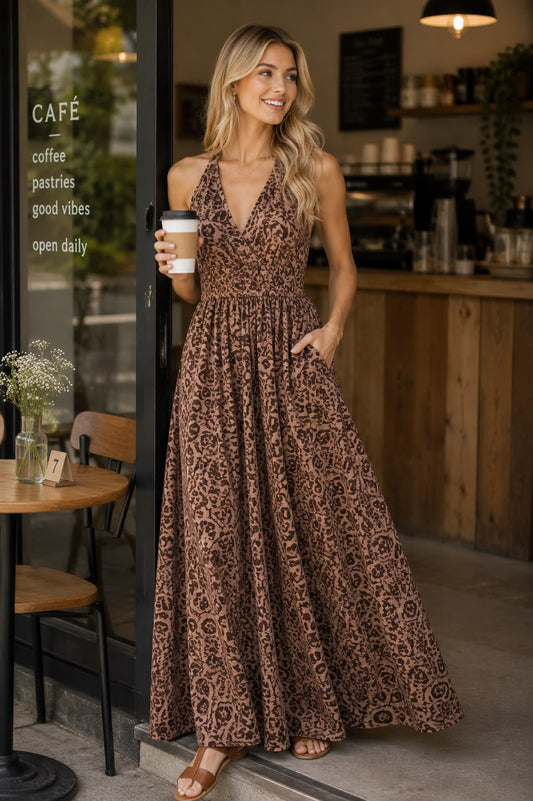 VESTIDO MAXI MOCHA